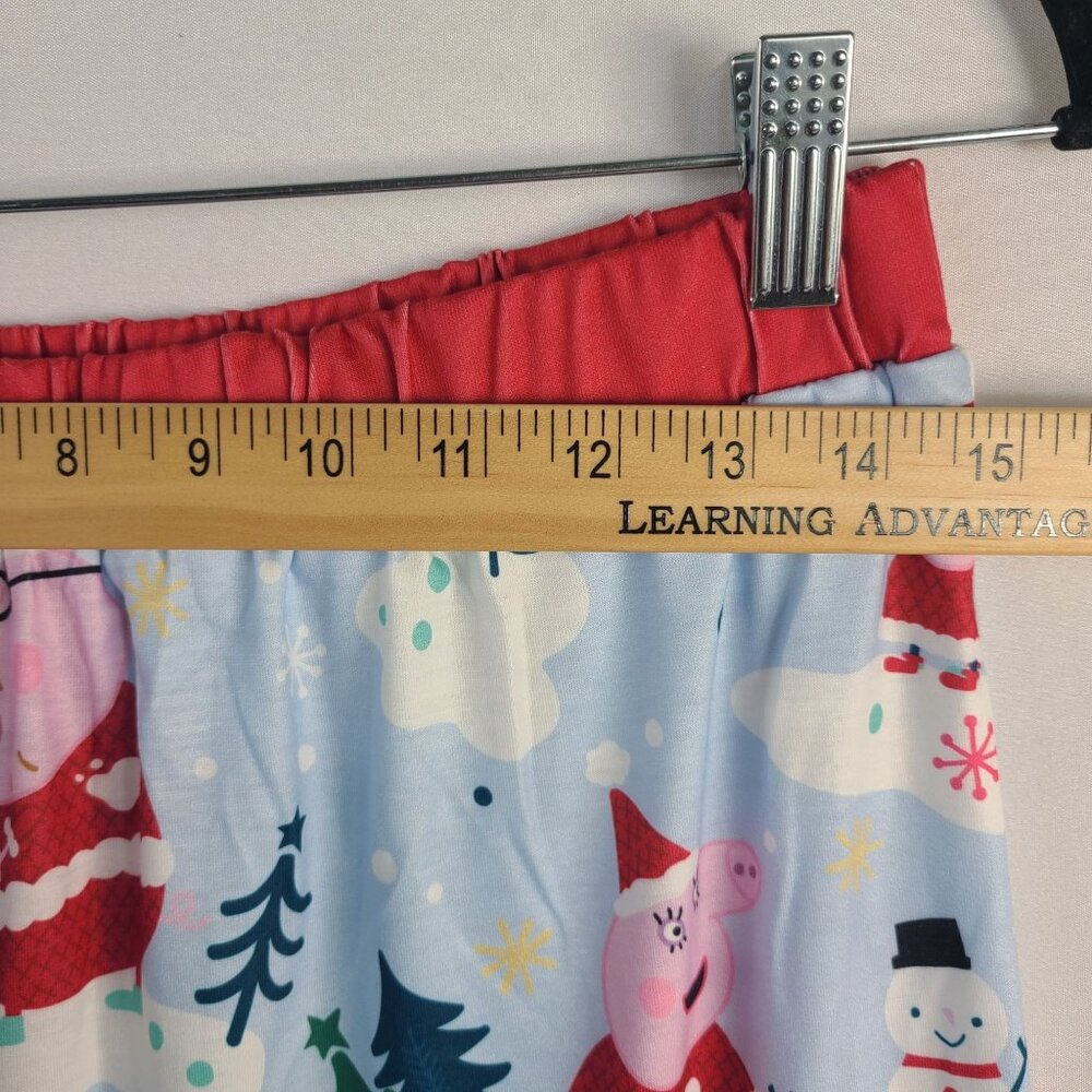 Peppa Pig Holiday Womens Pajama Set Long Sleeve Top & Pants Christmas Print Sz L - Picture 10 of 12